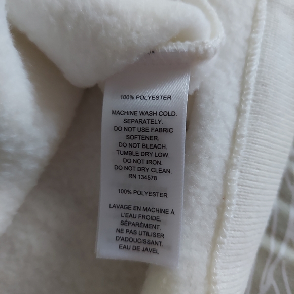 Vineyard Vines Black and White Fair Isle Sweater Fleece Funnel Neck - Picture 4 of 6